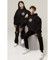 Zootopia Sevgili/Çift/Arkadaşlık 2'li Kapşonlu Sweatshirt Seti (Siyah)
