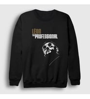 Presmono Unisex Siyah Cover Film Leon Sweatshirt 246907tt
