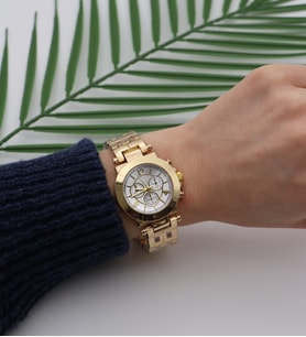 Gold Metal Analog Kadın Kol Saati