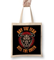 Buy The Fear Sell The Greed Trading & Investing Bez Çanta Uzun Saplı