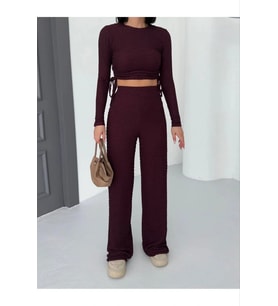 Bubble Alt Üst Takım Bordo Pt510446
