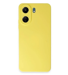 Redmi 13C Kılıf Nano Içi Kadife Silikon - Sarı