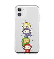 Iphone 11 Uyumlu Teletubbies Tasarımlı Şeffaf Telefon Kılıfı