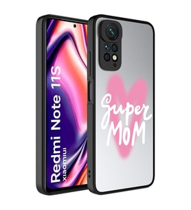 Xiaomi Redmi Note 11 Global Kılıf Aynalı Desenli Kamera Korumalı Parlak Mirror K (Renksiz)