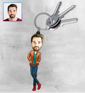 Kişiye Özel Karikatür Tasarım Anahtarlık 97261