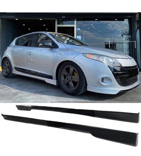 Renault Megane 3 Yan Marşpiyel Seti Mat Siyah Plastik 2 Adet 2009 2010 2011 2012 2013 2014 2015 2016