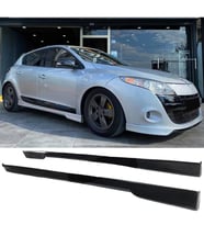 Renault Megane 3 Yan Marşpiyel Seti Mat Siyah Plastik 2 Adet 2009 2010 2011 2012 2013 2014 2015 2016