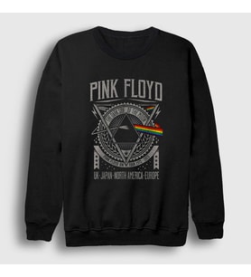 Presmono Unisex Siyah Tour Pink Floyd Sweatshirt 77010tt