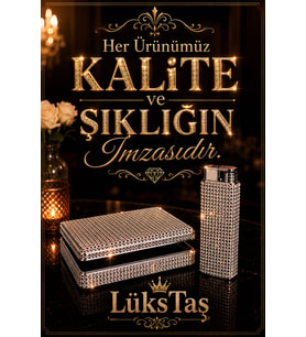 Taşlı Sigara Tabakası ve Çakmak