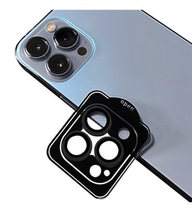 Apple iPhone 14 Pro Zore CL-11 Safir Kamera Lens Koruyucu (Siyah)