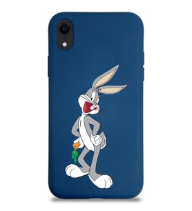 Apple iPhone XR Uyumlu Lansman Kılıf Bugs Bunny Tasarımlı Altı Kapalı İçi Kadife Kaplı  Kapak (Şeffaf)