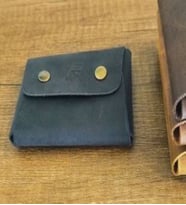 Sumerian Minimalist Crazy Deri Ön Cep Cüzdanı Siyah (Anahtarlık Hediye)