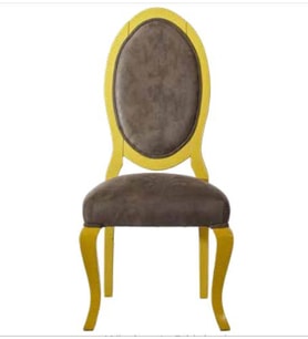 Sandalye 14197 ST Zus007 MADALYON Model Kayın Klasik Ayak Parlak Sarı El Yapım