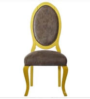 Sandalye 14197 ST Zus007 MADALYON Model Kayın Klasik Ayak Parlak Sarı El Yapım