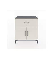 Hyperion Şifonyer Tek Raflı Tek Çekmeceli 2 Kapaklı 88x44x96 Antrasit-Aytaşı