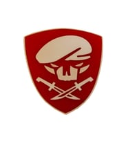 Single Sword Komando Bere-Bıçak Plastik Patch - Peç KIRMIZI