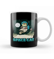 Adorable Space Cat Cute Kitty Astronaut Exploring Kupa Bardak Porselen