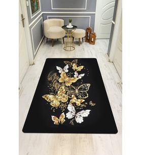 Modern Desenli Dijital Baskı Kaymaz Taban Halı H0150