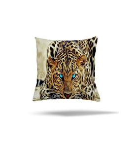 Leopar Desen Gizli Fermuarlı Yastık Kılıfı Kırlent Kılıfı Koltuk Yastık Kılıfı