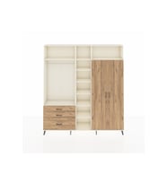 Arges Gardrop 10 Raflı 3 Çekmeceli 2 Askılı 220x30x243 Aytaşı-Çam
