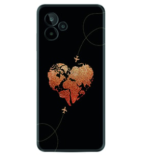 General Mobile GM 24 Pro Kılıf Silikon Desen Özel Seri Plane Heart 1721