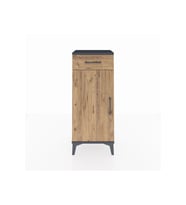 Arges Komodin 2 Raflı Tek Çekmeceli Tek Kapaklı 44x30x106 Antrasit-Çam