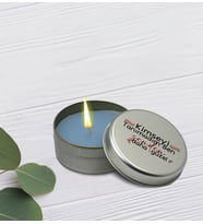 BK Gift Kimseyi Tanımadım Ben Tasarımlı Silver Metal Kutuda Kokulu Mum-3, Ev Hediyesi, Arkadaşa Hediye, Kokulu Mum