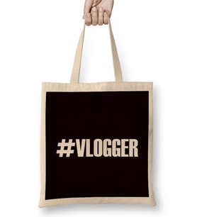 Vlogger Vlog Vlogging Videographer Video Editor Influencer Bez Çanta Uzun Saplı