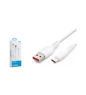 Nodar ND1103 USB To Type-C Kablo 3.4A 20W 1 Metre Beyaz