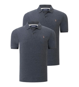 İKİLİ SET T8561 DEWBERRY ERKEK TSHIRT-ANTRASİT-ANTRASİT