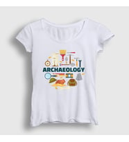 Presmono Kadın Beyaz Archeology Hediye Arkeolog Arkeoloji T-Shirt 541481tt (Beyaz)