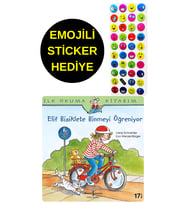 EMOJİLİ  STİCKER HEDİYE  - OKUL ÖNCESİ RESİMLİ KİTAPLAR  - ELİF BİSİKLETE BİNMEYİ ÖĞRENİYOR