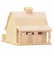 Pazarız 3D Ahşap Puzzle Yapboz Maket Çiftlik Evi Boyanabilir