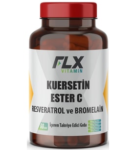 Flx Kuersetin Ester C Resveratrol ve Bromelain 60 Tablet
