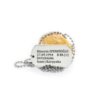 Asker Künyesi Paslanmaz Çelik Kolye Zincir