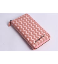 KİŞİYE ÖZEL WAVE MODEL TELEFON BÖLMELİ CÜZDAN (Pudra)