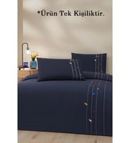 Özdilek Rf -Foreshore Lacivert- Lastikli Çarşaflı Tek Kişilik Pike Takımı