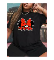 Anneler Günü Hediye Anne Temalı Baskılı Oversize Bisiklet Yaka T-shirt - Siyah