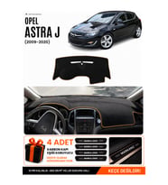 OPEL ASTRA J (2009-2020) Uyumlu Torpido Örtüsü Torpido Kılıfı - Siyah Kahverengi