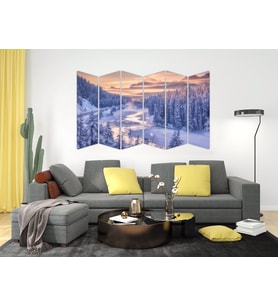 KAR KIŞ NEHİR AĞAÇLIK ORMAN MDF TABLO-0665 MODEL-B