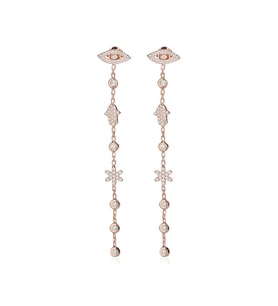 EMILIANO JEWELLERY 925 AYAR GÜMÜŞ ZİRKON TAŞLI KARIŞIK KOLYE