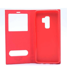 Zore Galaxy S9 ile Uyumlu Elite Serisi Pencereli Kapaklı Kılıf Pembe