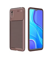 Xiaomi Redmi 9A Kılıf Esnek Soft Karbon Tasarım Legion Serisi (Kahverengi)