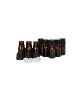Spain 10 Adet 5 ml Medikal Kahverengi Kehribar(AMBER) Cam Şişe ( Içten Damlalıklı 5 Cc )