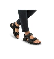 Muya Taurus 31322-001 Anatomik Taban Cırtlı Erkek Sandalet Siyah 40-45