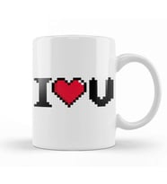 I Love You Video Game Heart 01 Kupa Bardak Porselen