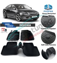 Opel İnsignia Havuzlu 3D Paspas Niken Siyah 2009 Sonrası