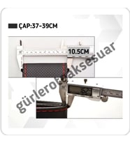 Opel corsa D dikmeli direksiyon kılıfı kokusuz terletmez soft siyah ipli standart(38×10.5cm)