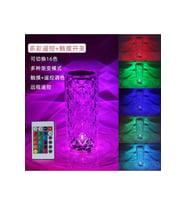 Kristal Elmas Led Dokunmatik Masa ve Gece Lambası, USB Şarjlı, Kumandalı (Krem)
