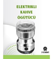 Kahve ve Baharat Değirmeni Kompakt, Hafif, Hızlı Öğütme, Şeffaf Kapaklı, Kolay Kullanım